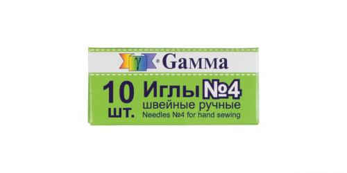 Иглы д-шитья ручн Гамма NIR-04 №4 швейные 10шт в конверте 1