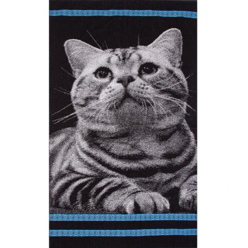 Полотенце махр 70140 Котик 3D с добби 3875
