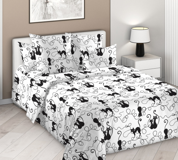 Бязь 220 рис 205611 Котофей комп 1 черн